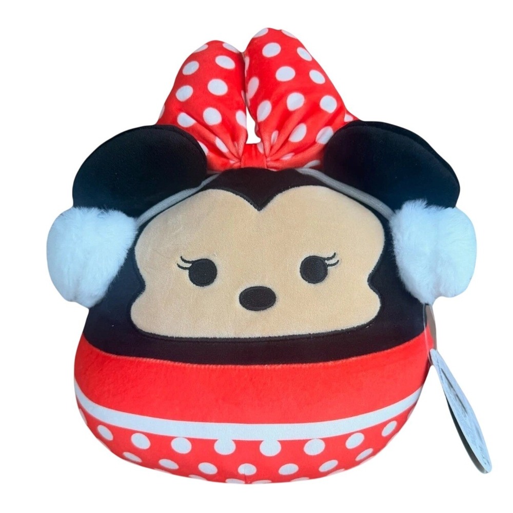 Squishmallows Disney Holiday Minnie Mouse Child Ultra Soft Plush Red & White 8"